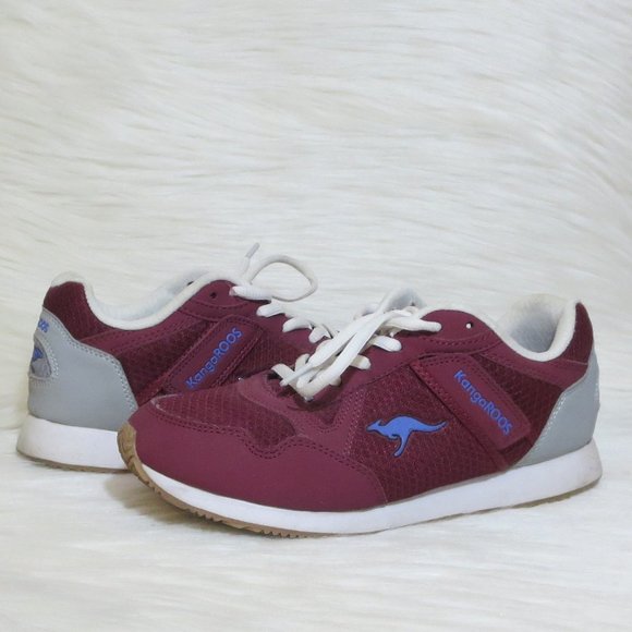 kangaROOS Shoes - Roos | Burgandy/Gray Sneakers